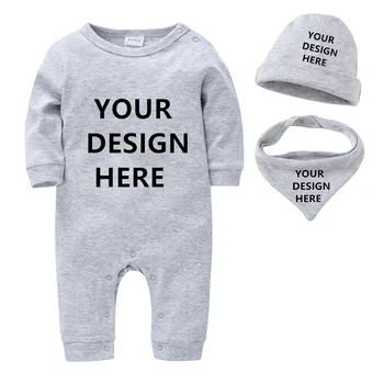 

Custom Infant Baby Rompers Set White Black Newborn Baby Unisex Jumpsuit Onesie Letters Photos Printed Toddler Jumpsuits 0-24M