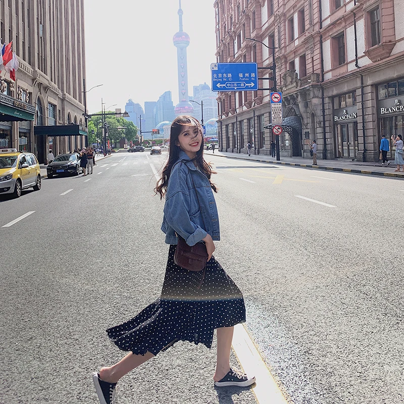 Ulzzang Женские повседневные джинсовые куртки однобортные джинсы Свободные Женские базовые пальто Модная Верхняя одежда лето осень