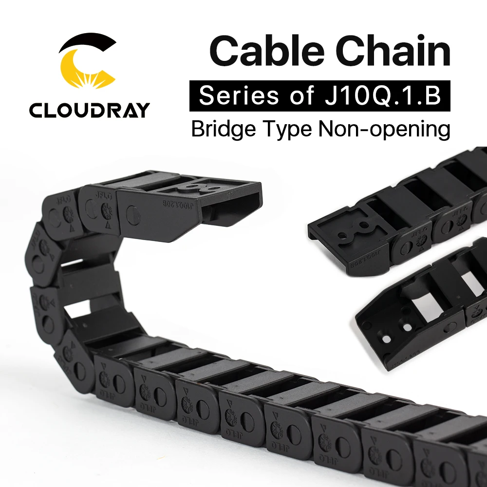 Plastic Cable Chain Cable Carrier Cloudray 10*10 10*15 10*20 mm 1M Non Snap Open Plastic Towline Transmission Drag Chain Machine