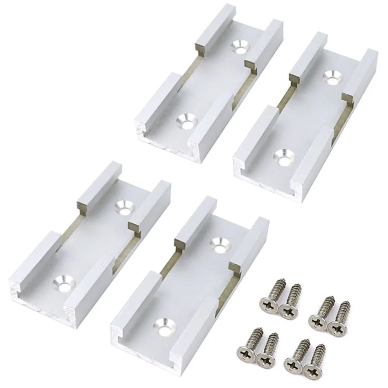 

Aluminium Alloy T-Track Cross Connecting Parts Woodworking T-Slot Miter Track Jig With Screws Carpenter Woodworking Tools