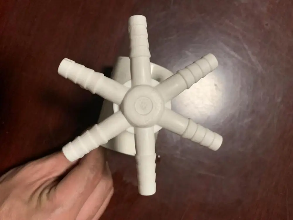 10pcs D50mm PVC connection with  12mm  six angles connection used for fish shrimp pond tank farming/water treatment system