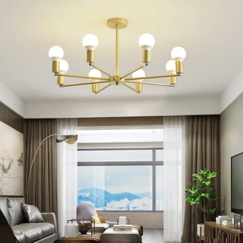 

Modern Led Chandeliers Gold Fashional Art Led Chandelier Light for Kitchen Living Room Bedroom lustres de plafond
