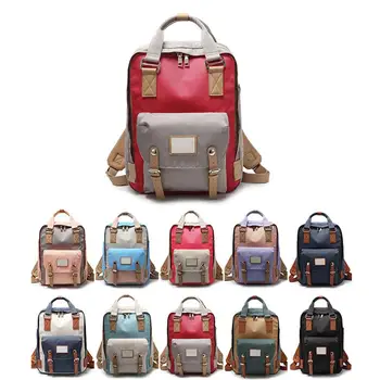 

High Quality Nylon Backpacks Fashion Casual School Backpack Mix Color School Bookbag Travel Backpack For Men Women Students