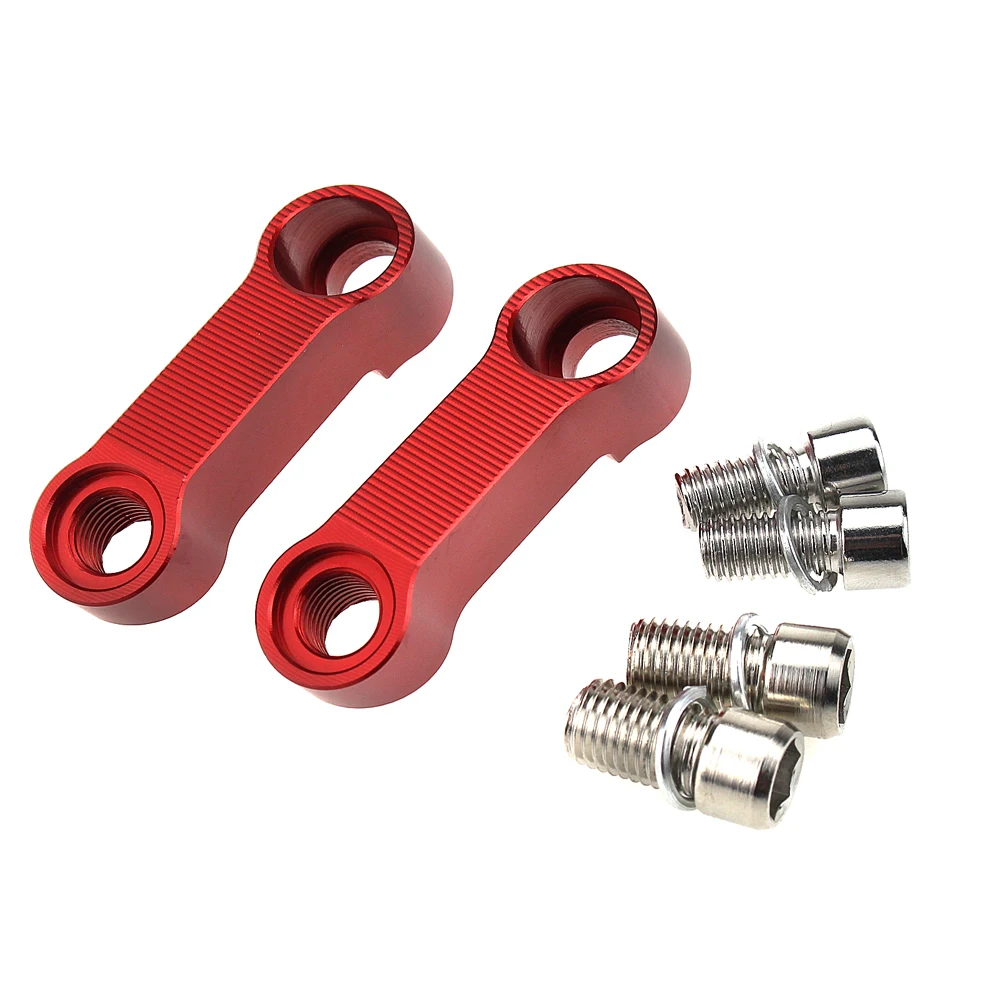 Red Для KAWASAKI Z250 Z300 Z650 Z900 Z900RS Z800 Z1000 Z750 ER-6N ER-6F зеркала заднего вида для мотоцикла с расширение Riser продлить адаптер - Цвет: Red
