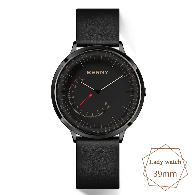 Berny Спорт Bluetooth фитнес SmartWatch шагомер сmарт часы akilli saat Сидячий напоминание калории трекер SOS Пара часы - Цвет: BSW206L-BLK