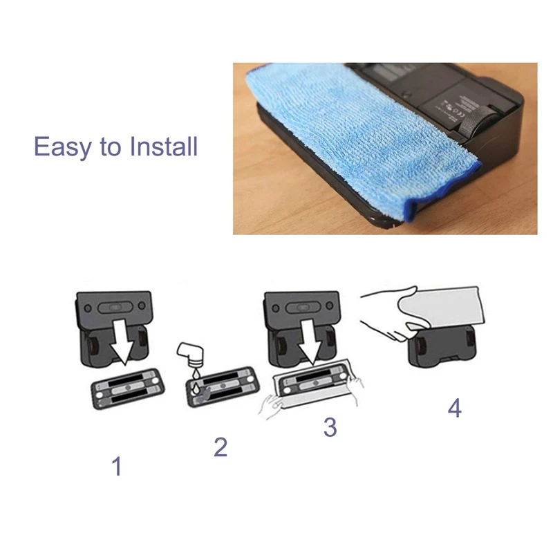 ELEG-12Pcs микрофибра влажная моющая Чистящая салфетка для Irobot Braava 380 380T 321 320 Mint 5200C 5200 4200 4205 и бесплатный
