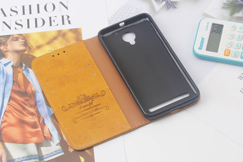 AMMYKI High-end 5.0'For Lenovo C2 Vibe C2 K10A40 case No fabe phone back cover flip leather 5.0'For Lenovo Vibe C2 case