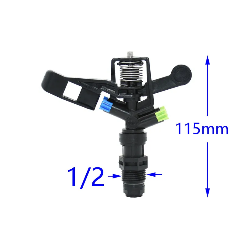 Male thread 1/2" rotating sprinkler nozzles Rocker nozzle garden lawn sprinkler Garden greenhouse Watering plants 1PCS garden sprinkler irrigation sprinklers garden irrigation nozzle drip irrigation sprinklers garden sprayer nozzles