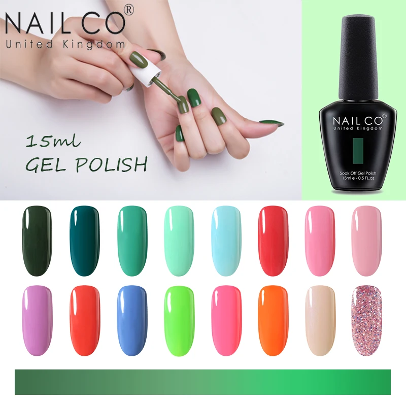 NAILCO 15ML 85 Colors Hot Summer Serie Uv Vernis Semi Permanent Gel Nail Polish Hybrid Lacquer Art Decorations For Top Base Coat | Красота и
