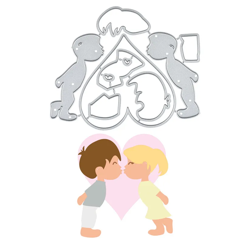 

YaMinSanNio Heart Dies Couple Love Metal Cutting Dies New 2019 for Card Making Scrapbooking Embossing Cuts Decor Stencils Crafts