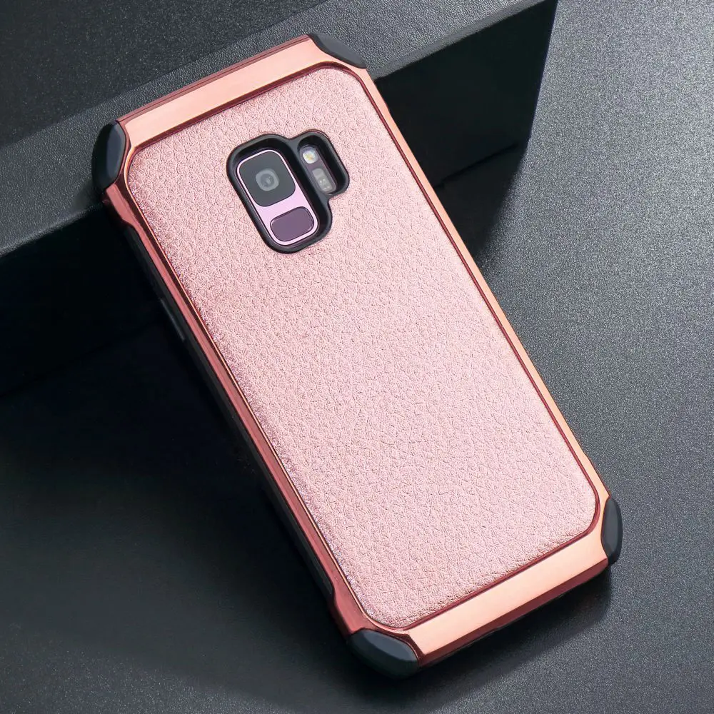Ударопрочный чехол LAPOPNUT Litchi Grain 2 в 1 для Samsung Galaxy A6 A7 A8 J6 J4 Plus 2018 A3 A5 J3 J5 2017