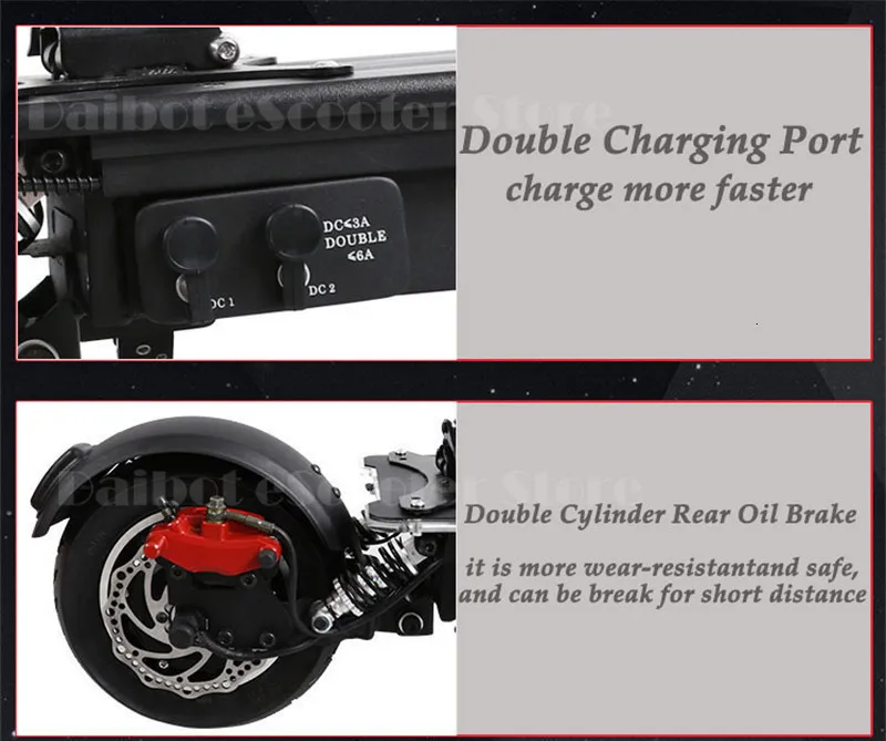 Electric Bike 1000W 48V Two Wheels Foldable Electric Scooters 10 Inch 52V Portable Kick Scooter For Adults (4)