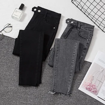 

Plus size Jeans Female Denim Pants Black Womens Jeans woman Donna Stretch Bottoms Feminino Skinny Pants For Women Trousers