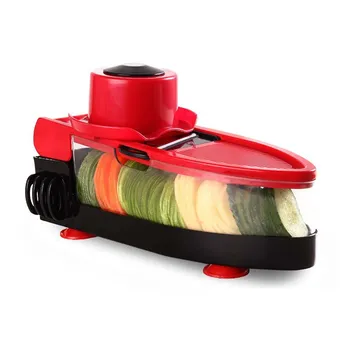 

Mandoline Slicer - Upgraded Adjustable Vegetable Slicer with 5 Blades Peeler, Container - Food Veggie Slicer, Vegetable Cutter f