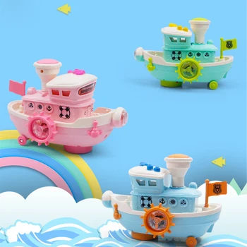 

Baby Cartoon Boat Toys Kids Electronic Light Early Education Toys Children Fast Speed Ship Cognitive toys As Kids Gifts