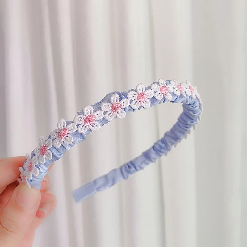 Boho Chic Candy Daisy Girls Hair Bands Women Solid Embroidery Flower Headbands Kids Chrysanthemum Headwear Hair Accessories star hair clips Hair Accessories