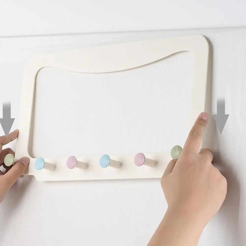 

6 Hooks Traceless Sticking Rear Door Hanger Without For Clothes And For Tools And Nails Support Rack Hats S4L4