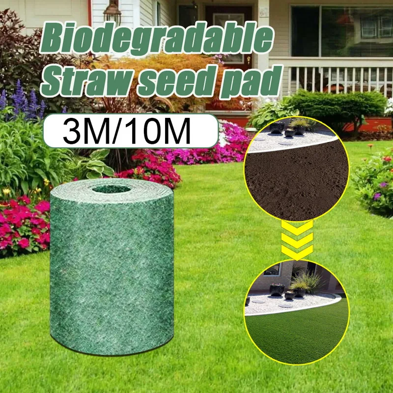

Biodegradable Grass Seed Mat Seed Starter Mat 3.0M Ã— 0.2M Grass Seed Carpet Seed Starter Mat Garden Supplies