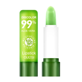 

Pure Natural Aloe Vera Jelly Lipstick Lasting Moisturizing Smooth Fine Lines Brighten Lip Tone Lip Balm