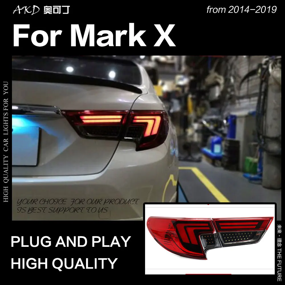 AKD автомобильный Стайлинг для Toyota Mark X задние фонари- Reiz светодиодный задний фонарь светодиодный фонарь дневные ходовые огни тормоз Обратный Авто аксессуары