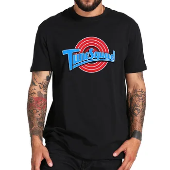 

Space Jam T shirt Tune Squad Team Logo Tshirt Comedy Film EU Size Pure Cotton Breathable Vintage Short Sleeve Tops