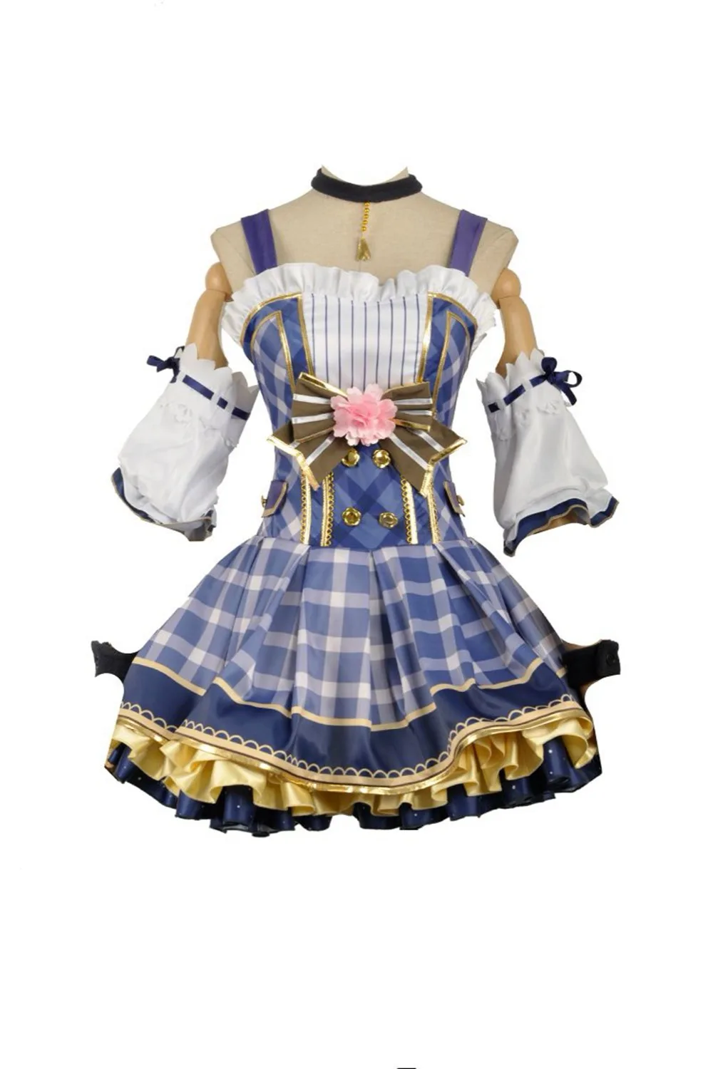Cosplay Costume Love Live Flowers Awakening Rin Kotori Umi Eli Tojo Plaid Dress Adult Women Costume Maid Dress Japanese Bouquet