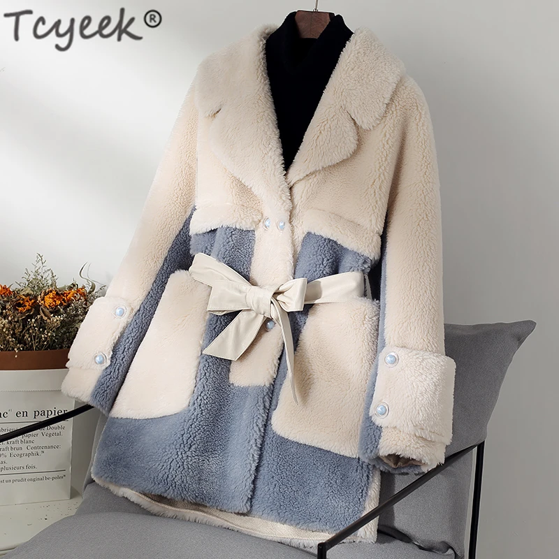 

Real Fur Coat Female Elegant Ladies Sheep Shearing Jacket Women Clothes 2020 Korean Vintage Wool Coats and Jackets Hiver 198232