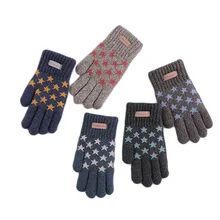 Для детей от 4 до 6 лет, зимние теплые толстые мягкие вязаные перчатки для мальчиков, модные детские перчатки высокого качества