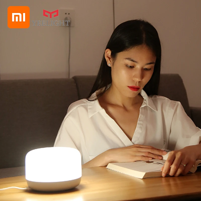 Xiaomi Mijia Yee светильник прикроватная лампа Голосовое управление красочный настольный ночной светодиодный светильник для спальни настольная лампа светодиодный для Mihome Apple HomeKit