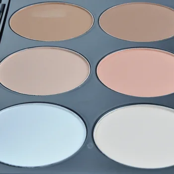 

6 Colors Party Wedding Casual Semigloss Portable Salon Home Make Up Acccessory Daily Conceal Foundation Powder Palette