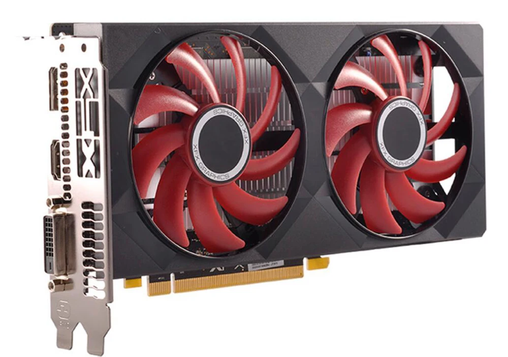XFX видеокарты RX560D 4 ГБ GDDR5 128bit HDMI DisplayPort DVI-D 896SPs настольные игровые графические карточки