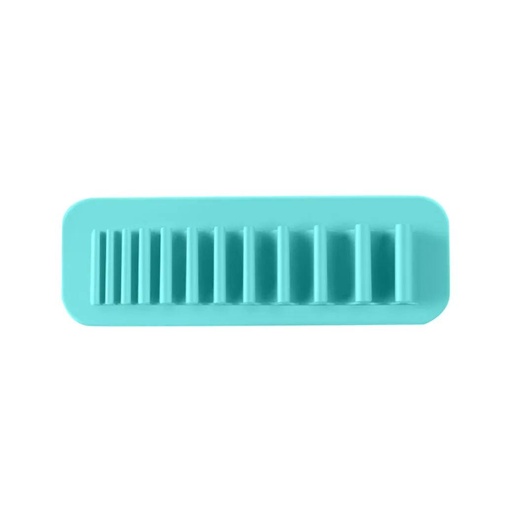 Blue Силиконовый косметический держатель для ручки для макияжа, подставка для зубных щеток, держатель для канцелярских принадлежностей, стойка для хранения в ванной, автоматическая Адсорбция, подставка для силикагеля - Цвет: Blue
