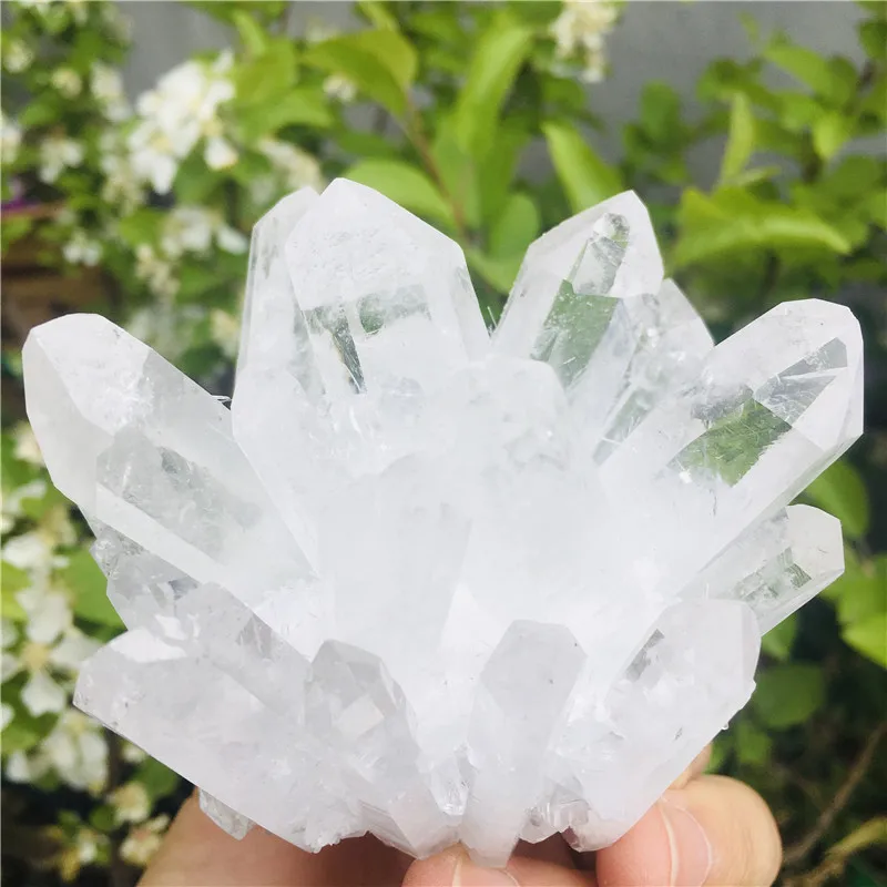 

400-500g Natural Clear Quartz Crystal Cluster Minerals for Meditation Positive Healing Chakra Reiki Stone Home Furnishing