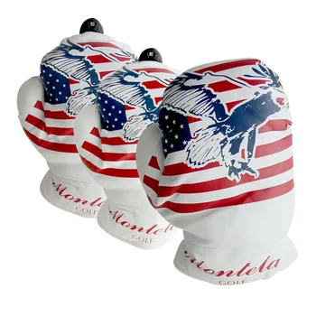 

3x Golf Club Iron Head Cover Golf Cap Protector Heads Golf Putter Head Cover No.1,3,5 - Boxing Gloves Pattern