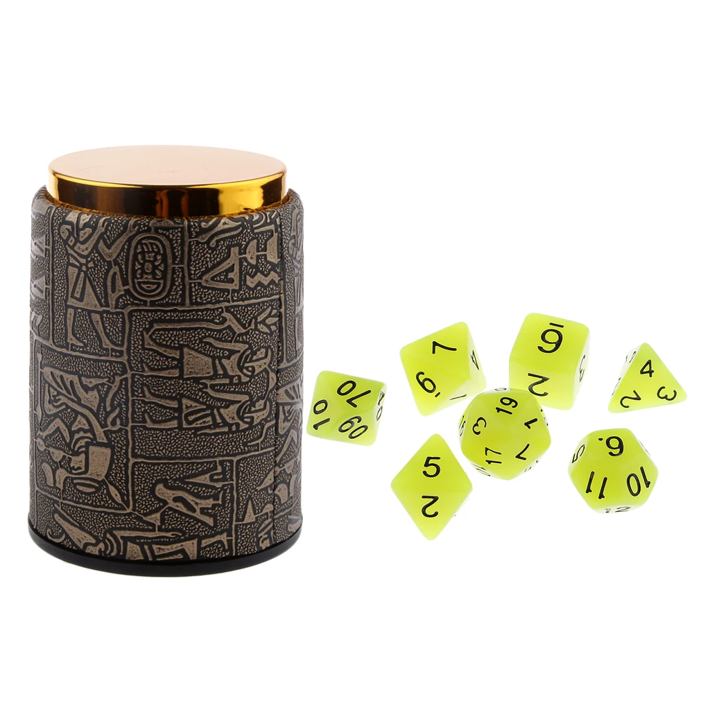 Multi-Sided Digital Dices Die + Dice Cup Shaker Set for MTG RPG DND Board Game Accessory