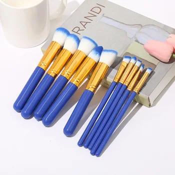 

Pack of 10 Marbling Makeup Brush Set 5 Large 5 Small Makeup Brush Beauty Tools