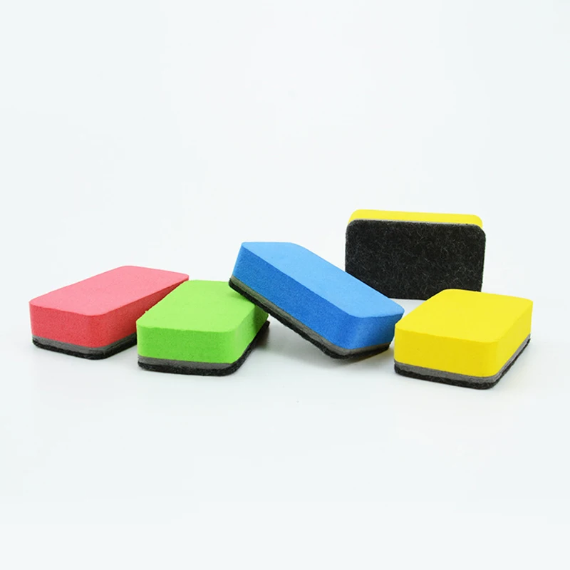 EVA Felt Eraser 7*4 with Magnetic Blackboard Whiteboard Eraser Printed Writing Board Color Small Square