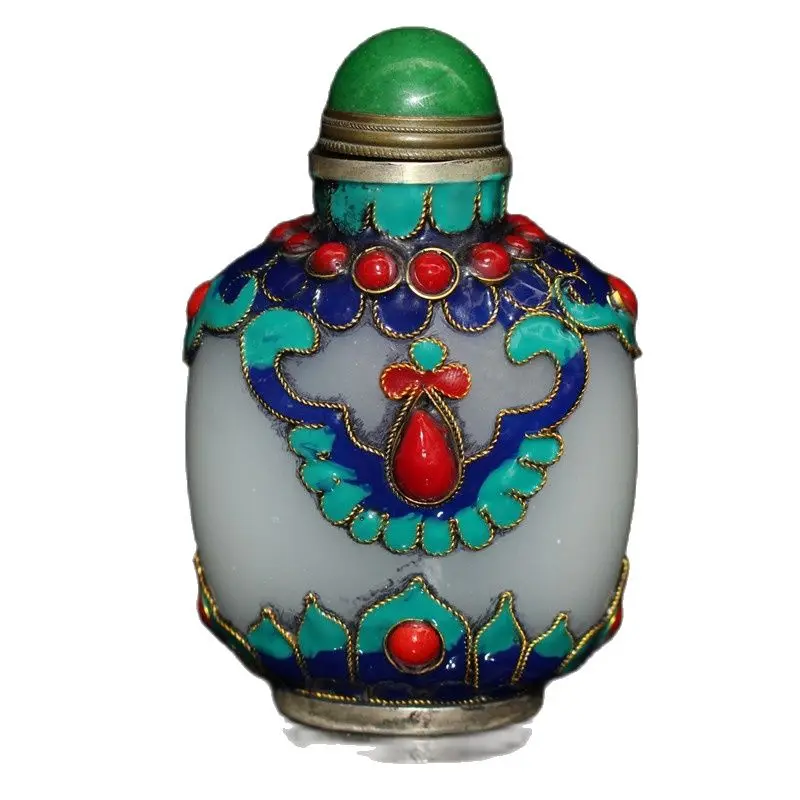

China Old Beijing Old Goods Made Glazed Cloisonne Snuff Bottle
