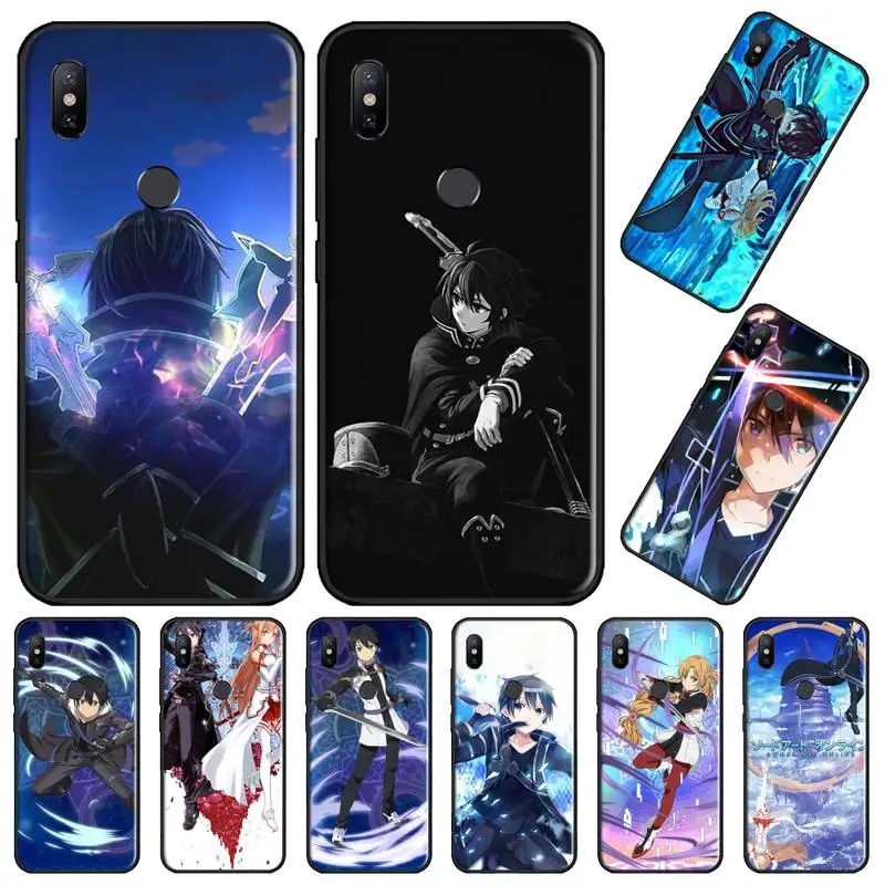 

Sword Art Online SAO anime Phone Case For xiaomi Redmi 5 5A plus 7A 8 note 2 3 4 5 5A 6 7 GO K20 A2