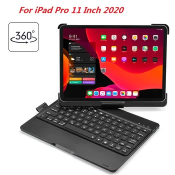 

For iPad Pro 11 2020 Case 360 Degree Rotation 7 Color Backlit Bluetooth Keyboard Case For iPad Pro 11 inch 2020 Tablet Case