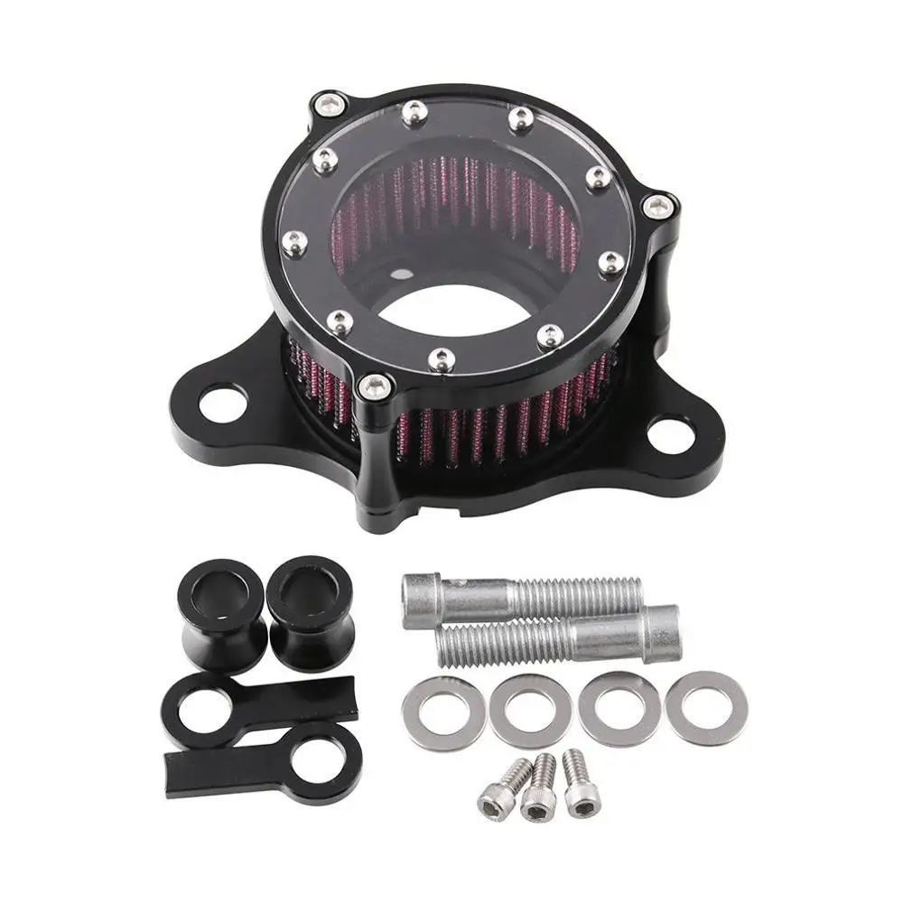 

Motorcycle Tuning Accessories Aluminum Transparent Retro Air Filter Air Cleaner Kit Intake System