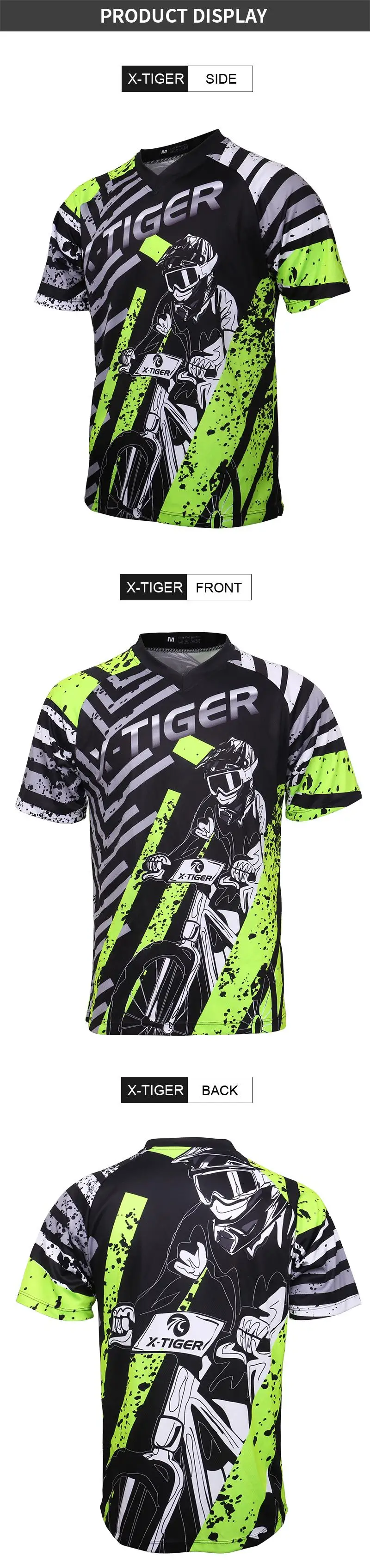 X-Tiger MTB нижние трикотажные изделия полиэстер майки для велоспорта горные одежды летний короткий рукав горный велосипед мотокросса Джерси