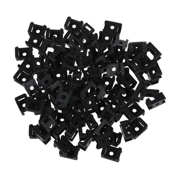 

100pcs Plastic Wire Buddle Cable Tie Mount Saddle Black