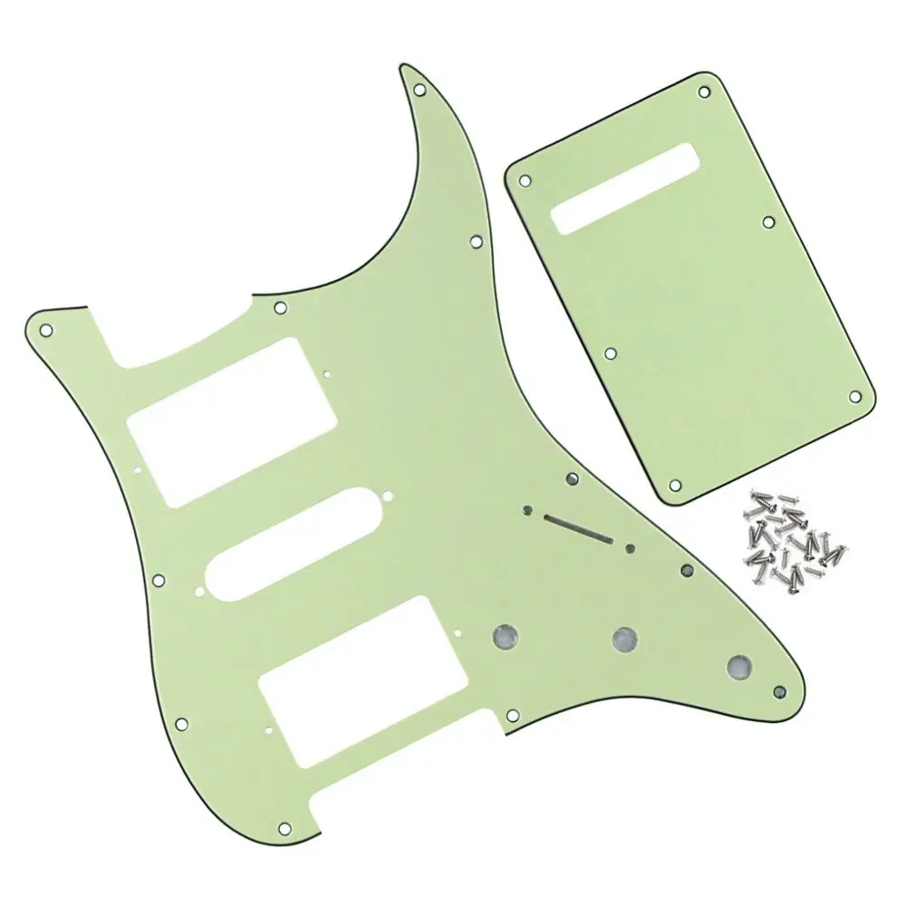 Набор накладок для гитары FLEOR 3 слоя мятно-зеленого цвета из ПВХ накладка ST HSH и