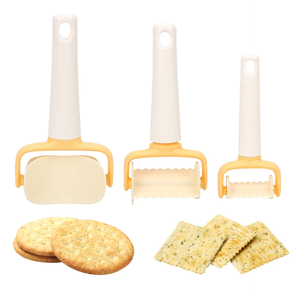 

NICEYARD 3pcs/set Biscuit Mold Maker Plastic Rolling Angel Cookies Cutter Cake DIY Decorating Set