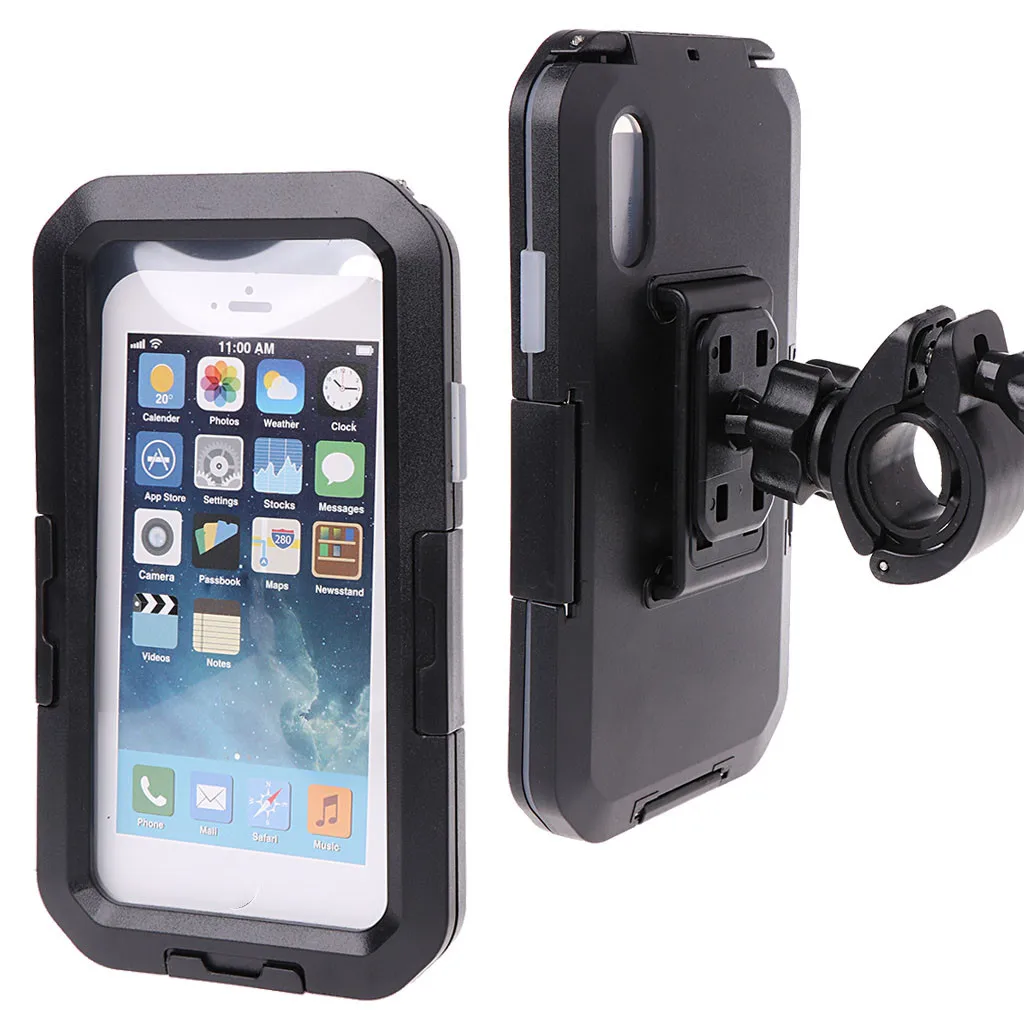 

Waterproof Jacket Motorcycle Bicycle Holder Phone Shells Handlebar Mount Phone Case For iPhone X/XS