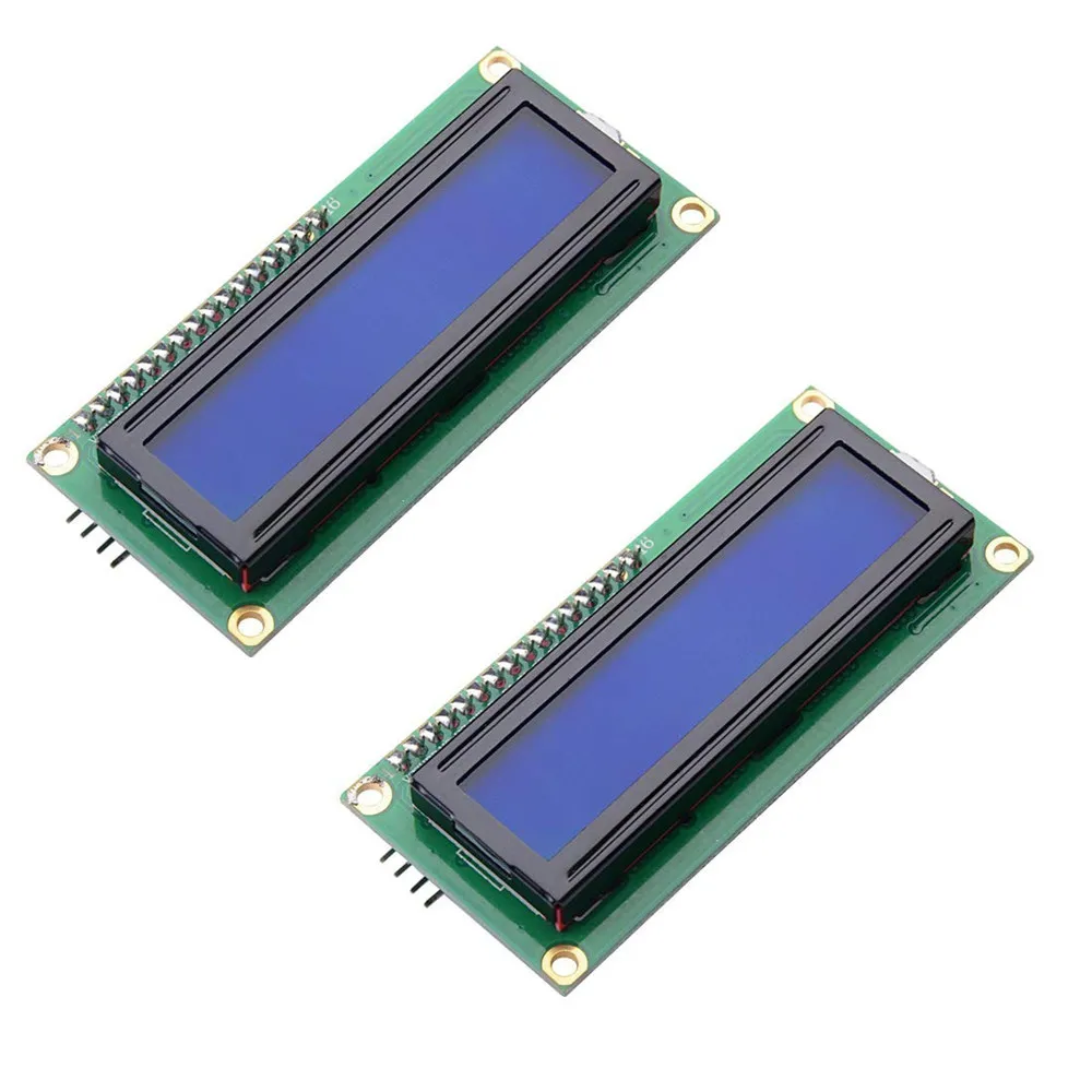 iic i2c 1602 lcd module blue screen library files in stock