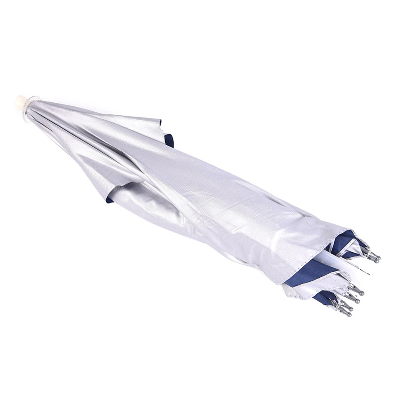 Fishing Cap Blue Umbrella Hat Portable Folding Sunshade Hand Free Sun Rain Cap Fishing Hat Fishing Headwear AHPU