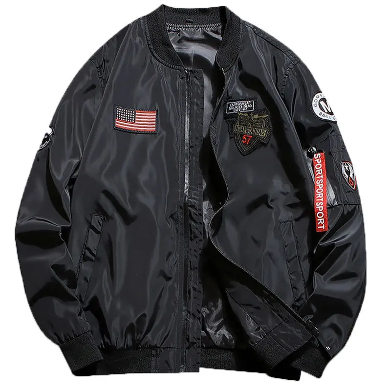 

Spring And Autumn New Style Men Stand Collar Baseball Uniform Youth Jacket Korean-style Trend Air Force Flight Suit Men's