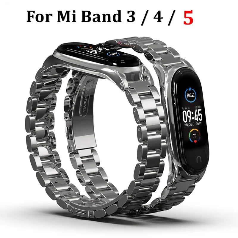 

Duoteng Metal Strap for Mi Band 5 Mi band 3 4 Bracelet for Xiaomi Mi Band 4 Wristbands Stainless Steel Watch for for Mi Band 5